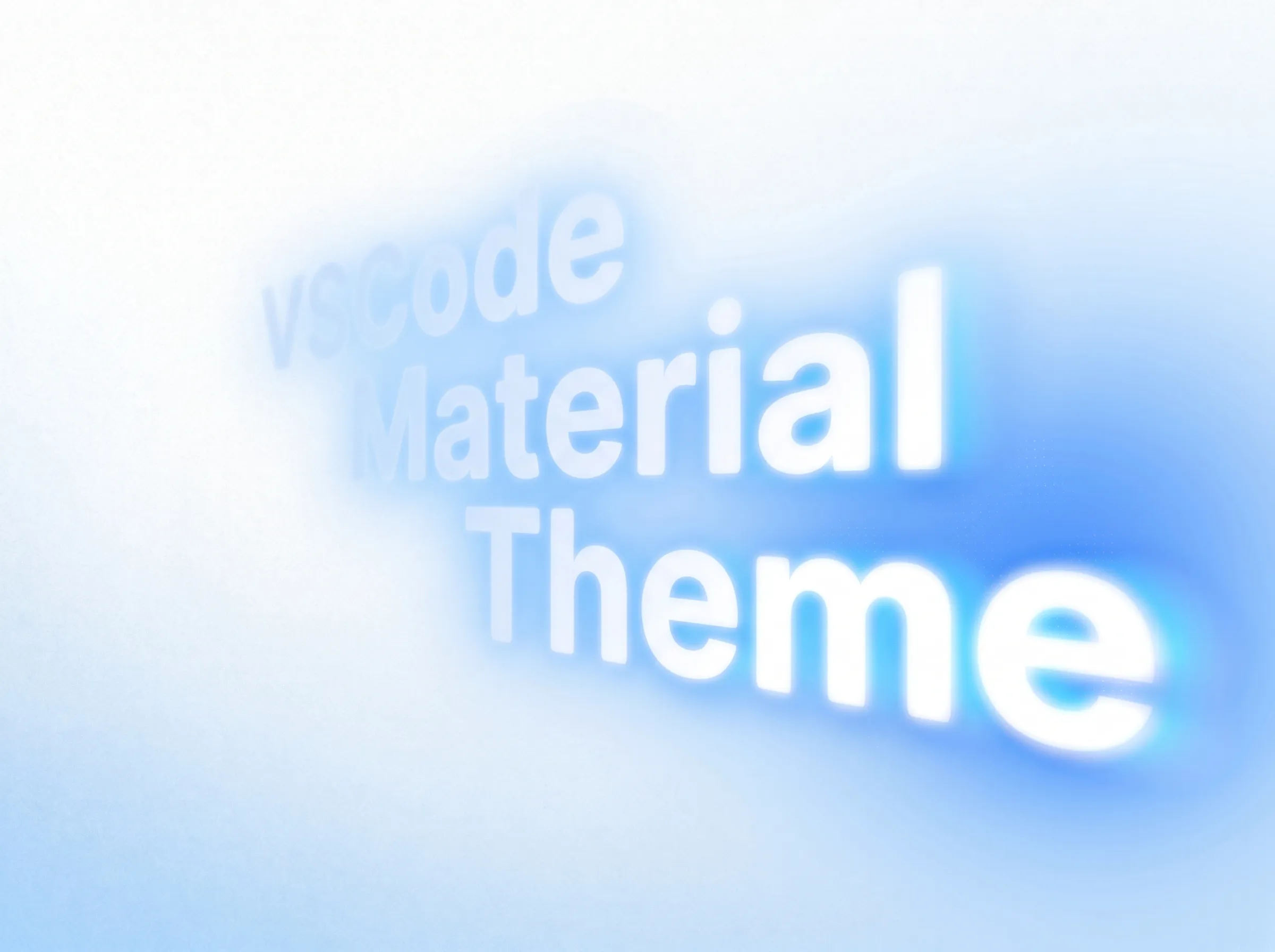 Glowing frosted editor window for the VSCode Material theme